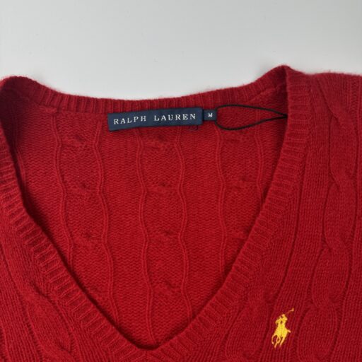 Ralph Lauren női v-nyakú gyapjú pulóver